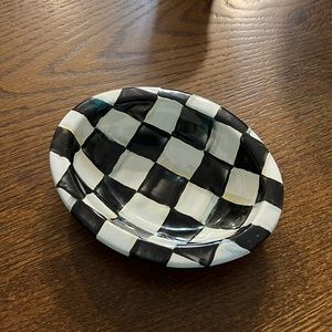 Mackenzie-Childs Courtly Check Enamel Soap Dish